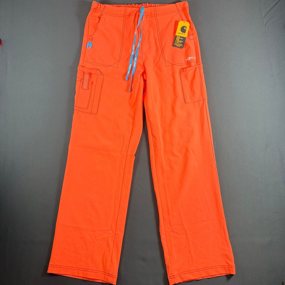 Carhartt FORCE RUGGED FLEX Cargo Work Pants Orange Size Medium M